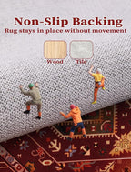 SERISSA 2'6"x8' Washable Non Slip Boho Runner Rug - Image 4