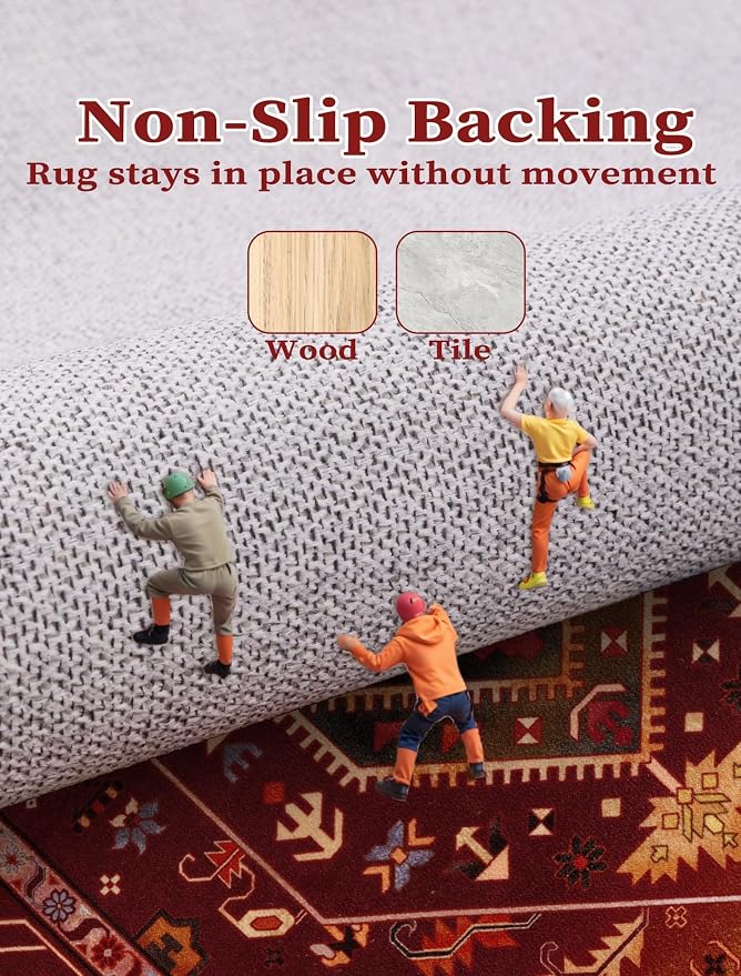 SERISSA 2'6"x8' Washable Non Slip Boho Runner Rug - Image 4