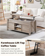 OKD 48" Farmhouse Lift Top Coffee Table - Image 3