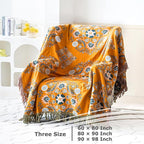 LUTBM Boho Throw Blanket for Bed 100% Cotton Soft Lightweight Quilt Reversible - Image 5