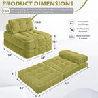 Folding Sofa Bed, Convertible Sleeper Chair - Image 2