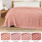 Exclusivo Mezcla Striped Fleece Throw Blanket - Image 3
