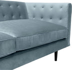 Armen Living Annabelle 80" Modern Bluestone Velvet Sofa - Image 7