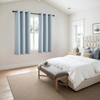 MIULEE Blackout Curtains for Bedroom 2 Panels 40 x 63 Inch Long Light Blue | - Image 6