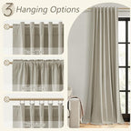 Extra Long 100% Blackout Linen Curtains - Image 6