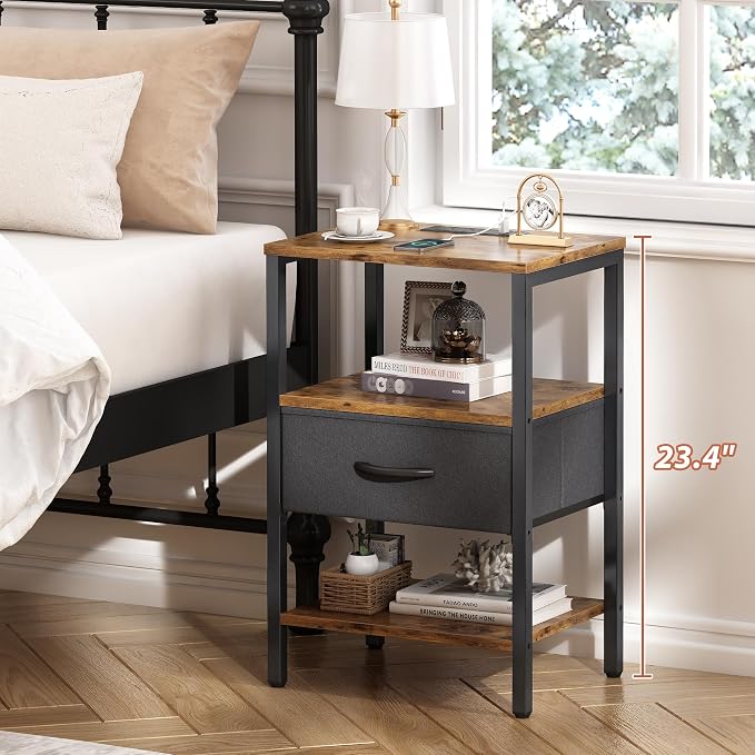 SUPERJARE Nightstand Set of 2, Bed Side Tables - Image 4