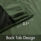 MIULEE Velvet Curtains Extra Wide 72x84 inches Olive Green Curtains | Luxury - Image 3