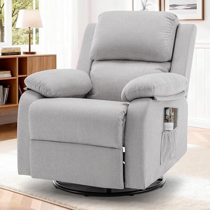 Korser Recliner Chair, 360 Swivel Rocker Chair - Image 8