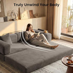78.8" Convertible Futon Sofa Bed, Corduroy Futon Couch - Image 5