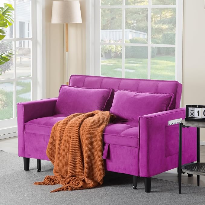 3 in 1 Convertible Sofa Bed, Love Seat Sleeper Bed - Image 5