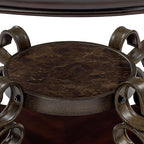 26.3'' Dark Brown Retro Wooden End Coffee Table - Image 7