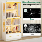 Lamtor 67-inch Glass Display Cabinet – Curio Cabinet - Image 5