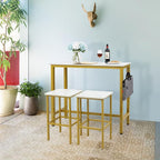 Finnhomy Bar Table Set, Rectangular Bar Height Table, Bar Table - Image 4