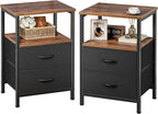 Huuger Night Stand Set of 2, Nightstand by Huuger