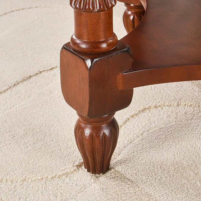 LEEMTORIG Oval Coffee Table for Living Room, Cherry Solid Wood - Image 7