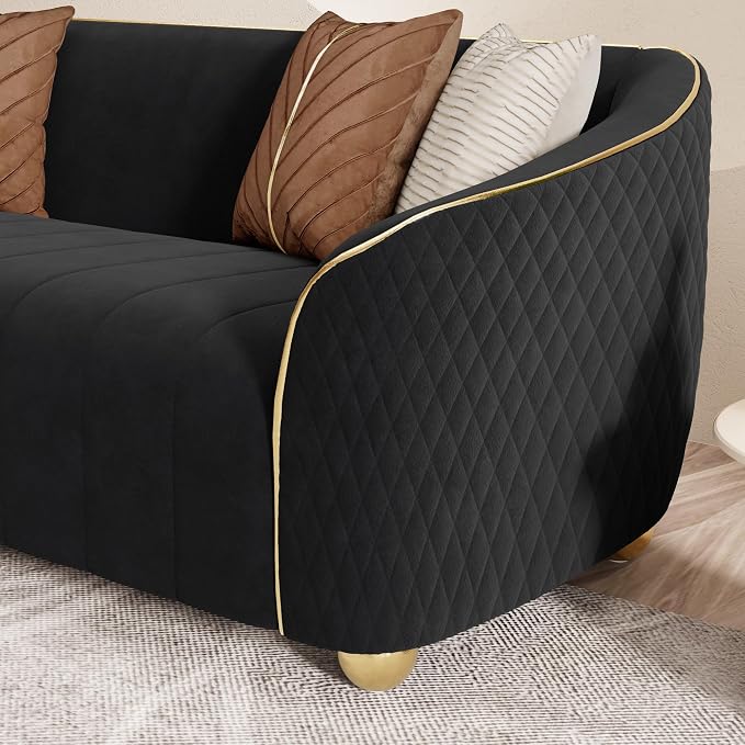 2-Piece Luxury Velvet Sofa Set for Living Room, Elegant Design Couch Set - Image 8