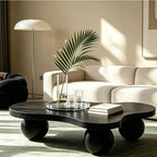 46" Cloud Coffee Table with 3 Ball Legs, Modern Irregular Center Table - Image 5