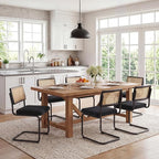 Zesthouse Natural Rattan Dining Chairs Set of 4, Modern Dining Room Chairs - Image 5