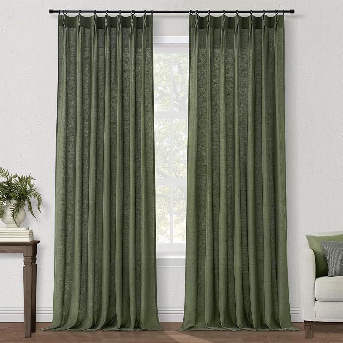 Pinch Pleated 92 Inch Curtains 2 Panels - Image 9