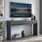 OKD 63" Fluted Console Table for Entryway, Modern Entryway Table - Image 4