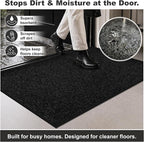 Super Absorbent Front Door Mat, Non-Slip Washable Indoor Doormats, Low Profile - Image 4