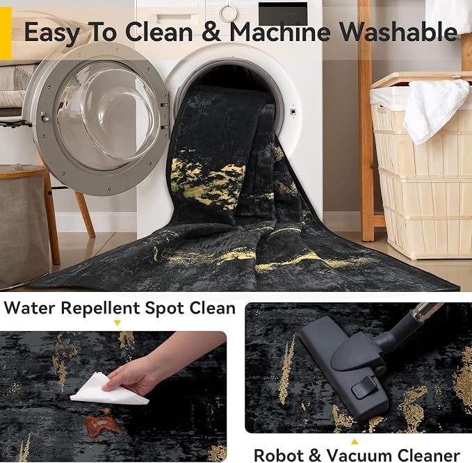 RELEANY Washable 3'x5' Abstract Area Rug - Image 6