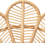 bali & pari Garan Modern Bohemian Natural Rattan and Black Metal Accent Chair - Image 7