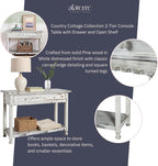 Alaterre Furniture Rustic Country Cottage Console Table - Image 4