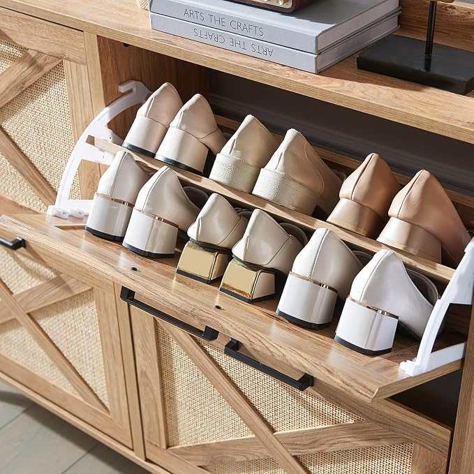 Barnyatoh Shoe Storage Cabinet, Boho Shoe Organizer - Image 7