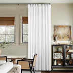 Snow White Pinch Pleated 105 Inch Curtains 2 Panels by Twodrapes