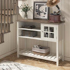 ChooChoo Farmhouse Coffee Bar Cabinet, Buffet Cabinet - Image 4