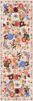Blush Floral Hallway Runner Rug 3x7 - Image 3
