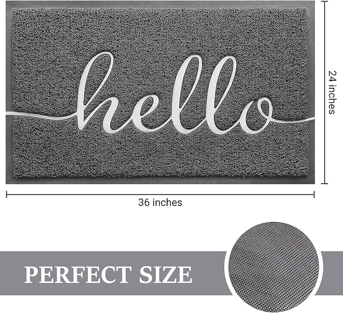 Door Mat Welcome Mat Floor Mat for Entryway, High Traffic Areas | Low Profile - Image 3