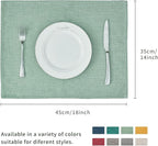 BALCONY & FALCON Placemats Set of 4 Faux Linen Cloth Place Mats Washable - Image 5