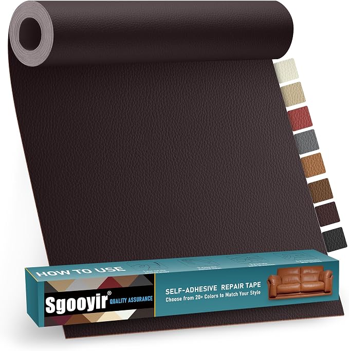 Leather Repair Patch Tape Kit, Vinyl Leather Repair Kit by Sgooyir