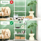HCHQHS Bookshelf, 4-Tier Industrial Bookcase, Freestanding Tall Bookshelves - Image 4