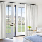 Beige White Pinch Pleated Blackout Linen 92 Inch Long Curtains 60 Inch Wide | - Image 9