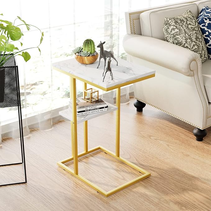 Easy Paws C Shaped End Table, Small Side Table - Image 2