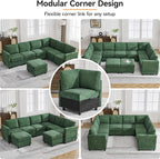 104'' V Shaped Modular Sofa, Sectional Couch - Image 6