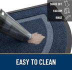 OLANLY Half Circle Front Door Mat Outside 47x32 All-Season Rubber Doormat | Blue - Image 6