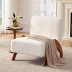 Oversized Accent Chair, upholstered armless mid Century Modern Living Room Chair by MILCIL