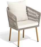 YITAHOME Outdoor Dining Single Sofa Chair, Indoor-Outdoor Wicker Bistro Chairs - Image 8