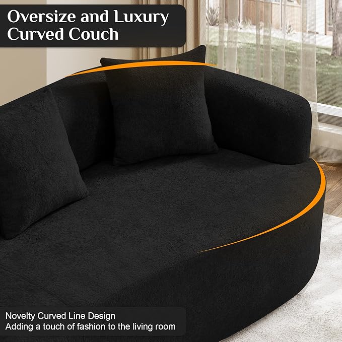 131" Oversized Sectional Sofa for Living Room, Modern Luxury Plush Chenille - Image 6