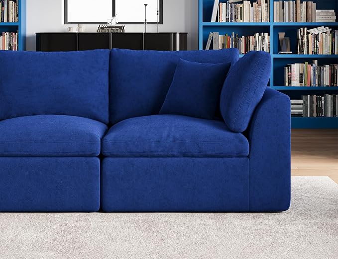 ohllob 140" U Shaped Couch, Cloud Sectional Couches - Image 6