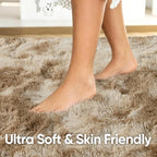 4x6 Tie-Dyed Beige Fluffy Soft Area Rug Non-Slip - Image 5
