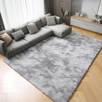 6x9 Area Rugs for Living Room, Large Tie-Dyed Light Grey Fluffy Shag Rug for - Image 6