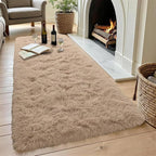 Noahas 2x6 Beige Fluffy Soft Runner Rug Non-Slip - Image 4