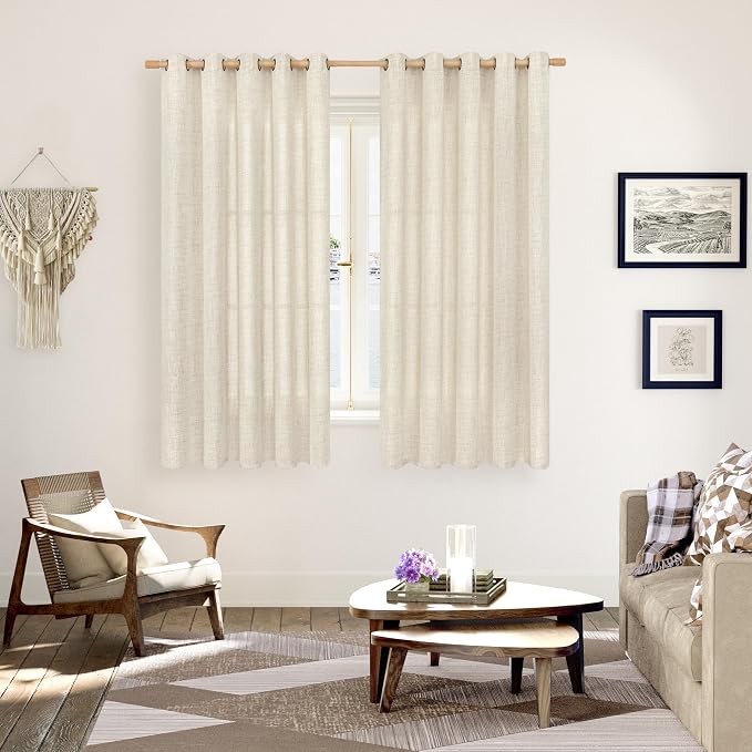 YoungsTex Linen Curtains 63 Inch Length - Image 2