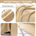VClife Boho Chic Couch Cover, Soft Chenille Couch Covers - Image 5