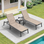ONBRILL Aluminum Chaise Lounge Chair Outdoor, Foldable & Assembly Free Outdoor - Image 8
